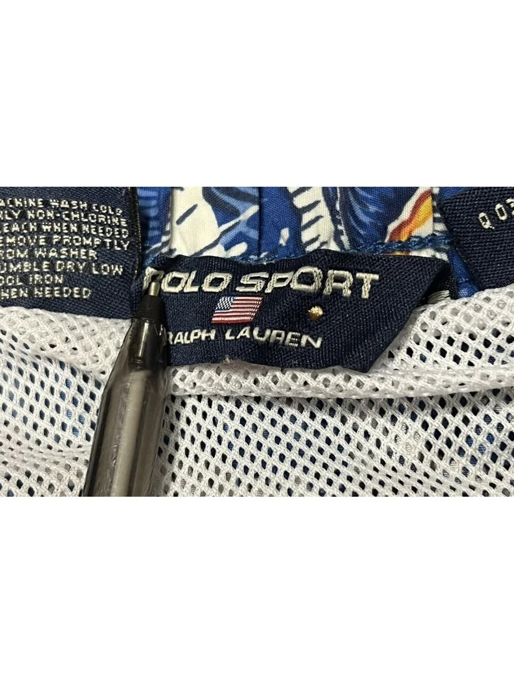 Rare Vintage 90's Polo By Ralph Lauren AOP Paddle Board Swim Trunks Shorts L